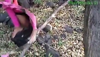 A Desi Girlfriend Gets A Blowjob In The Jungle.