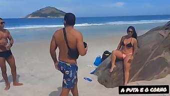 Sexy Beach Rendezvous Leads To Explosive Orgasm For Black Couple In Photo Shoot