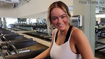 Watch As Busty Alexis Kay Gets Picked Up And Filled With Cum In The Gym