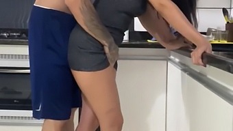 Cleaning The Kitchen While Getting Fucked By My Wife - Onlyfans Video