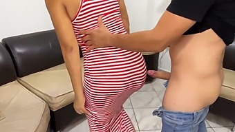 I Love Recording My Stepmom In A Tight Dress And Showing Off Her Big Ass In The Kitchen