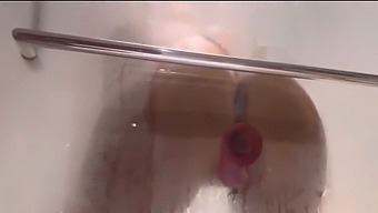 Max Ryan'S Seductive Shower Tease With A Shower Dildo