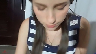 Teen Sister Gives A Blowjob In Front Of Her Parents