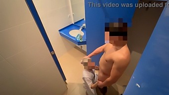I Get Caught Jerking Off At The Gym And Get A Blowjob From The Cleaning Lady