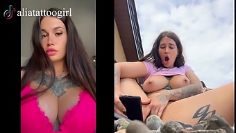 Exclusive Video Of A Tiktok Model Enjoying Herself On A Public Beach With A Dildo