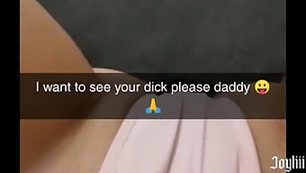 En Ung Kvinne Og Bestevenninnens Far Deltar I Seksuelle Aktiviteter På Snapchat.