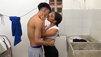 A Spanish Porn Video Featuring A Brunette Teen With A Tight Brown Pussy Who Gets Filled With Milk By Her Step-Brother