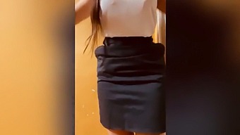 Young College Teacher Records Herself For Her Male Classmate