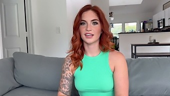 Sexy Redhead With A Big Booty Seeks Advice And Gets Pounded Hard By A Well-Endowed Man In Doggy Style, Leaving Her Covered In Cum
