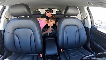 Blowjob And Creampie With A Big Cock In A Car With Johnny Sins