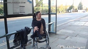 A Handicapped Pornstar'S Daring Flashing In Public