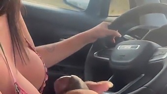 Redhead Stepson Gets Deepthroated On A Bus