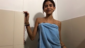 Young Indian Sister Discovers Me Pleasuring Myself In Her Bathroom And Eagerly Receives My Climax On Her Innocent Face